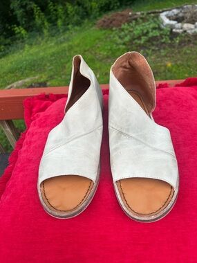 Free People Women's Open-Toe Leather Slide Mules